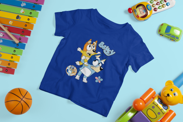 Bluey T-Shirt for Kids – Fun and Colorful Cartoon Design - Image 2