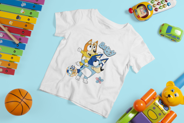 Bluey T-Shirt for Kids – Fun and Colorful Cartoon Design