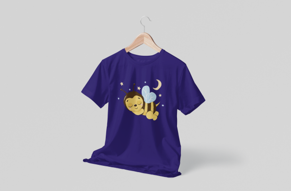 Kids Sleeping Bees Graphic T-Shirt – Sweet & Sleepy Bee Design - Image 3