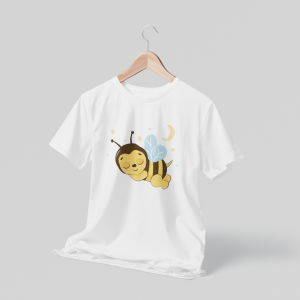 Kids Sleeping Bees Graphic T-Shirt – Sweet & Sleepy Bee Design