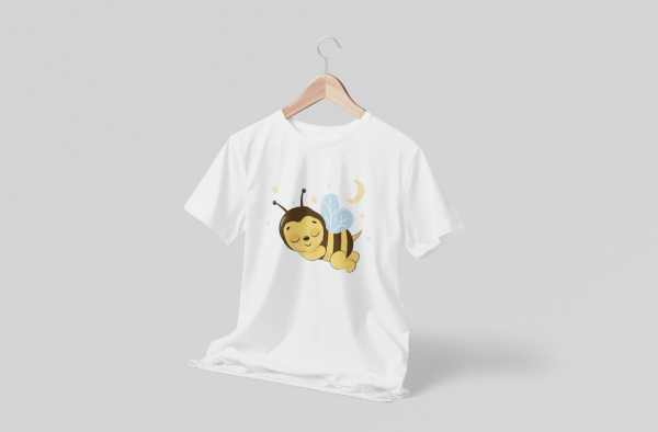 Kids Sleeping Bees Graphic T-Shirt – Sweet & Sleepy Bee Design