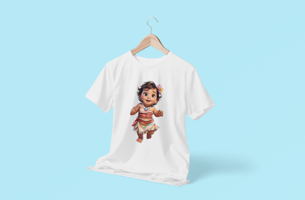 Moana Baby Character Cotton T-Shirt Design