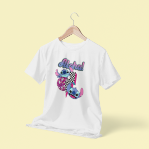 Aloha From Stitch! Kids T-Shirt – Colorful Lilo & Stitch Graphic Design
