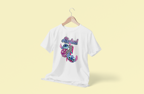 Aloha From Stitch! Kids T-Shirt – Colorful Lilo & Stitch Graphic Design