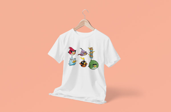 Angry Birds Cotton T-Shirt For Kids