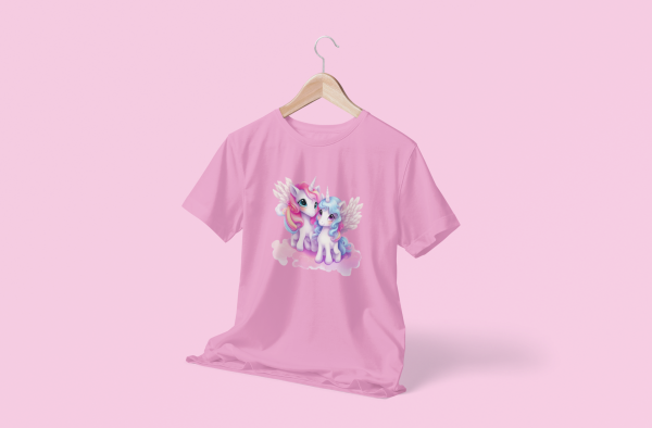 Unicorn With Wings Colorful Design Kids T-Shirt - Image 3
