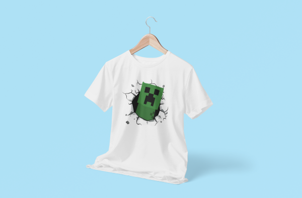 Minecraft 3D T-Shirt Design For Kids